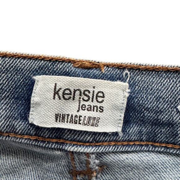 Kensie Jeans Women's Sz 8 29  Savannah High Rise Flare Raw Hem Ankle NWT New - Picture 4 of 14